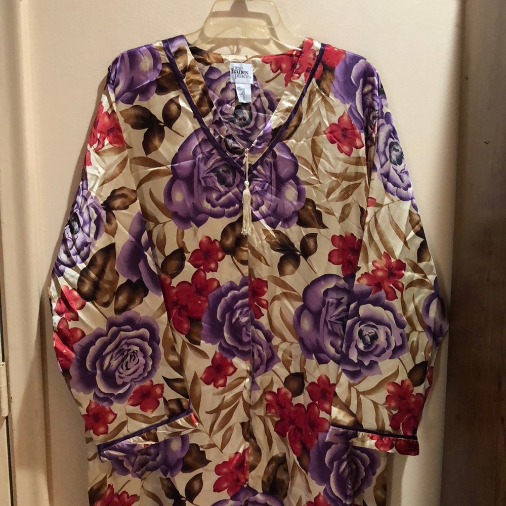 One Hanes place zipper front nightgown